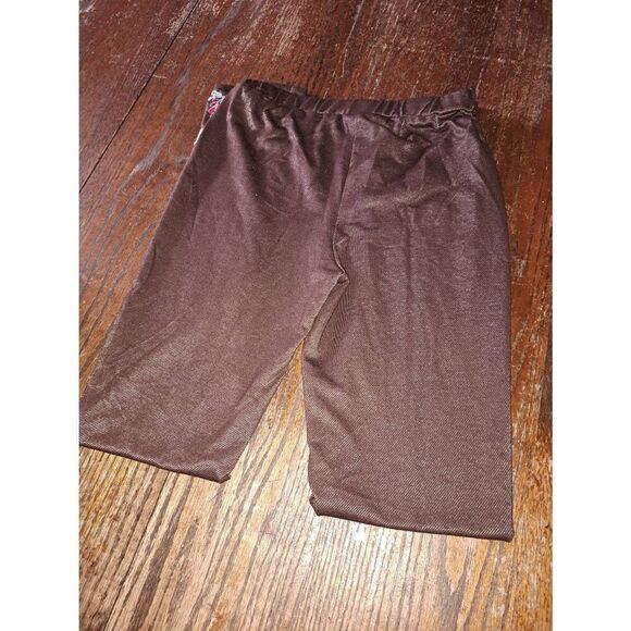 6 Tracy Porter Brown Metallic Floral Elastic Waist Skinny Stretch Pull On Pants - Picture 4 of 4